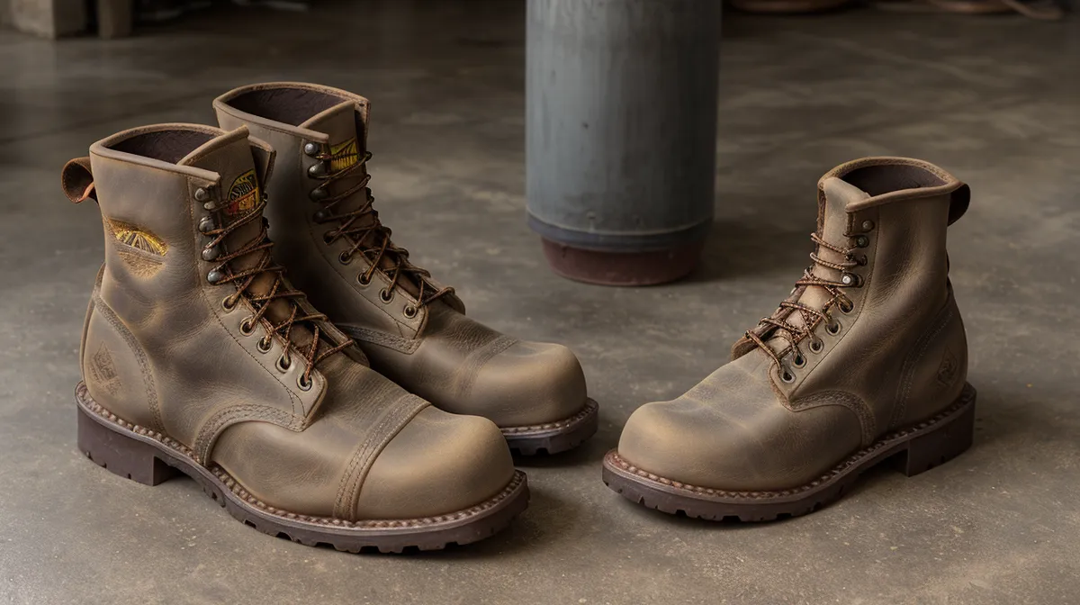 Dr. Martens AirWair work boots lined up for a comfort and durability test