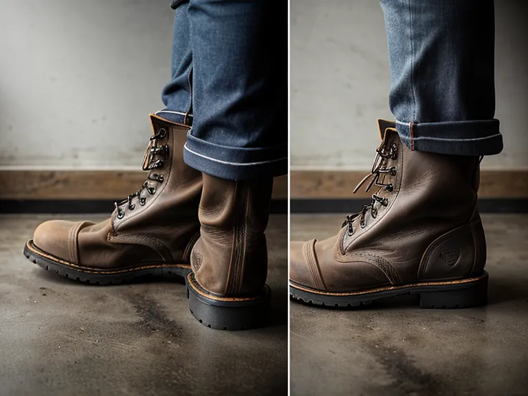 Side-by-side comparison of Dr. Martens AirWair and Rocky Boots outsoles for work boot comfort