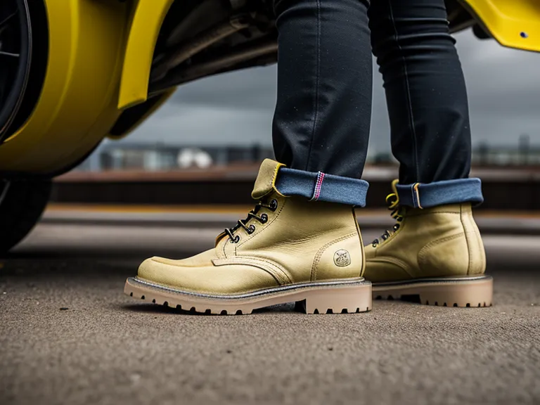 Close-up of a heavy-duty electrical hazard rated boot sole.