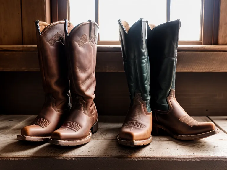 Comparison of a salt-stained boot versus a cleaned and conditioned leather boot.