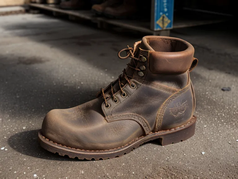 Work boot durability comparison showing heritage leather boots next to a Georgia Boot Heavy-Duty pair for a maintenance supervisor's rotation
