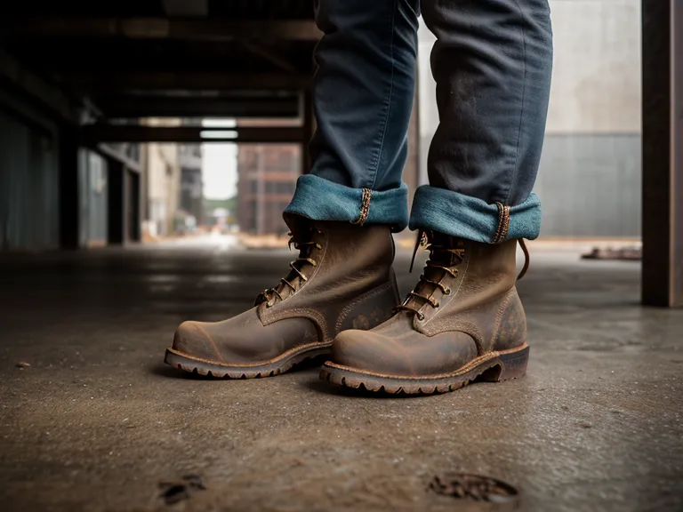 Full-grain leather upper on a Georgia Boot Heavy-Duty work boot compared against a lighter Thursday Boot