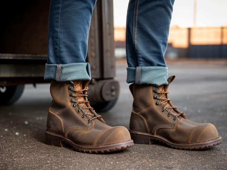 Close-up of the Kenneth Cole Techni-Cole boot sole and heel