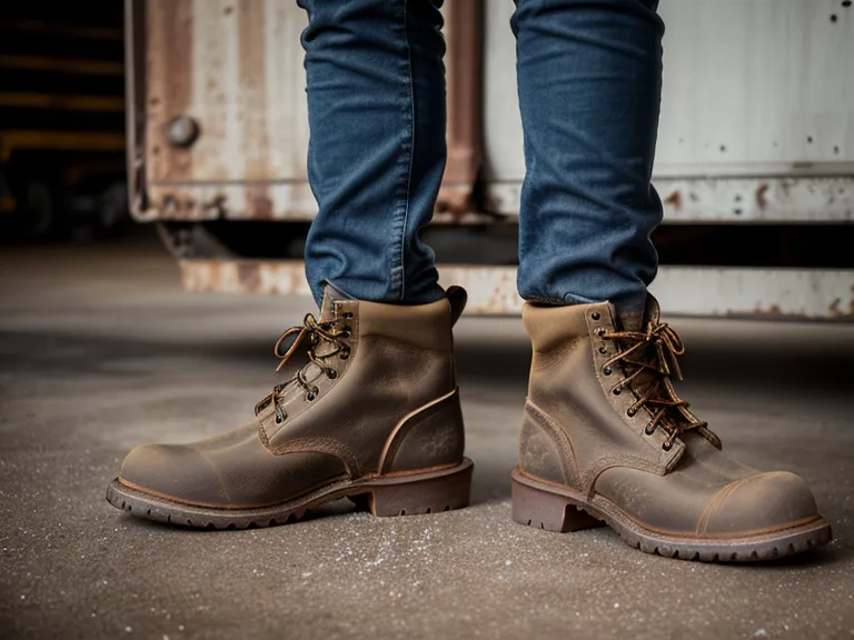 Kenneth Cole boots being worn while walking a dog on a sidewalk