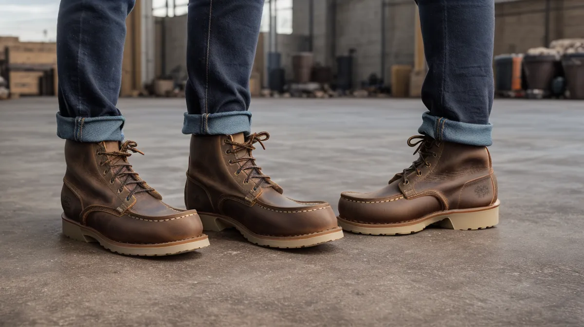 Moc Toe vs Round Toe Work Boots for Warehouse Floor Comfort
