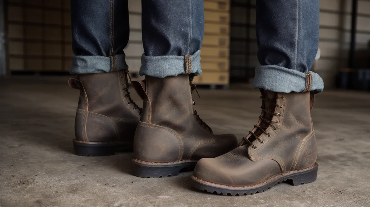 Rocky work boots durability test for a parts distribution center, warehouse maintenance safety footwear