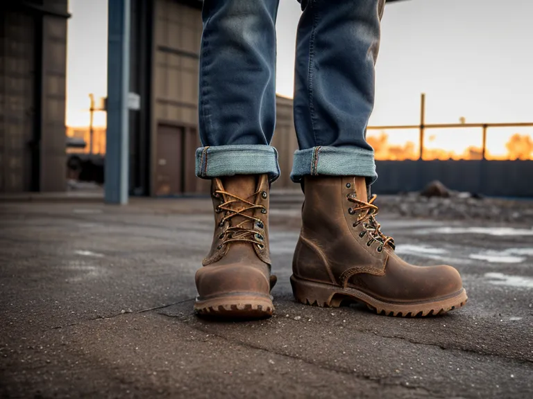 Close-up of Goodyear welt stitching showing heritage boot construction and durability